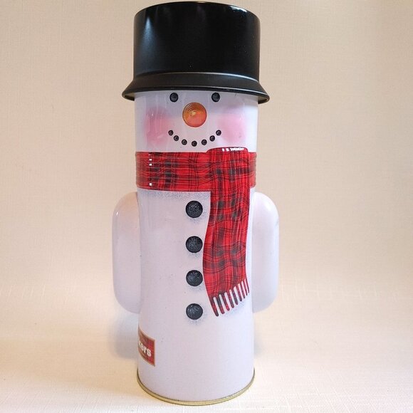 Decorative Tin Walkers Shortbread Cookie Festive Christmas Snowman 2013 Empty - Picture 1 of 7